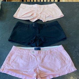 American Eagle Outfitters Pink and Black Women's Bermudas